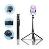 [Amazon Exclusive Brand] Smartphone Tripod Selfie Stick [Reinforced Design 180cm & Rechargeable Remote Control] Tabletop Tripod with 1/4 Thread