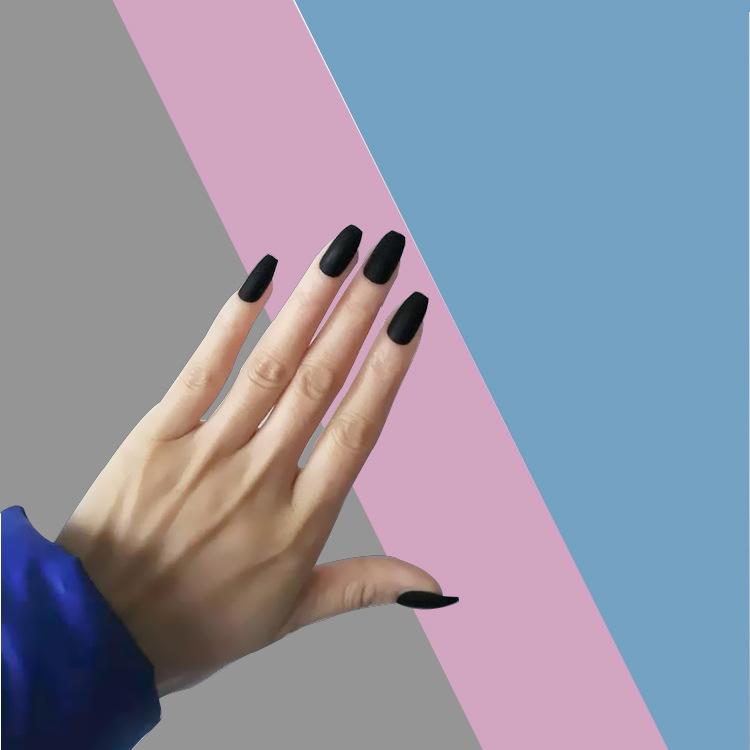 24Pcs Fashion Nail Tips False Nails Artificial French Fake Nail Salon Decorated Full Cover