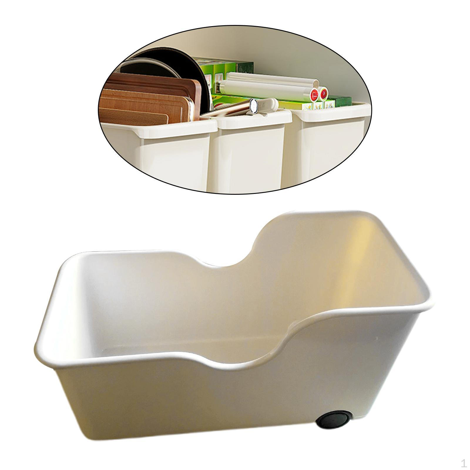 

Кухонный контейнер для хранения вещей на колесах, органайзер для дома под полкой шкафа L