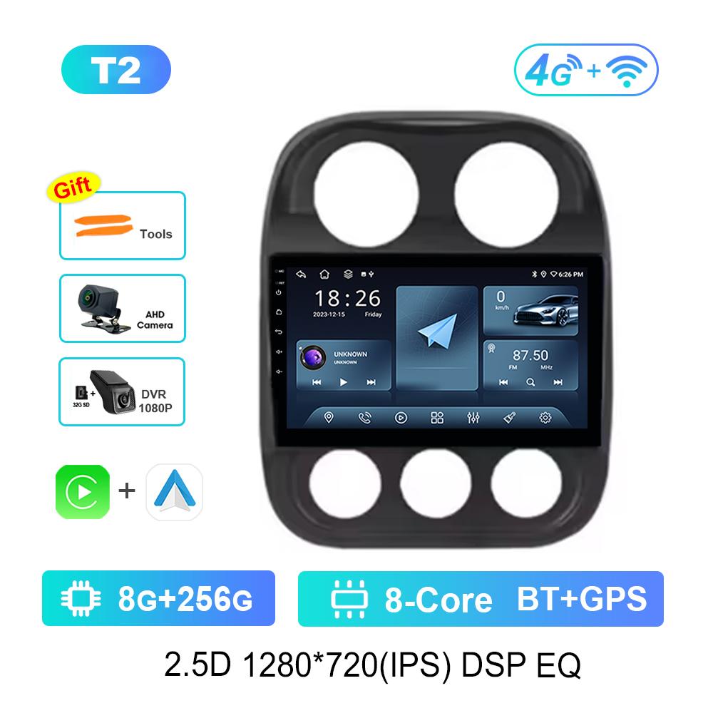 Pentru Jeep Compass Patriot 2011 - 2017 Radio Auto Player Multimedia Sistem de Operare Android GPS Navi 4G Carplay WiFi Instrumente Auto Cool.ing Fan