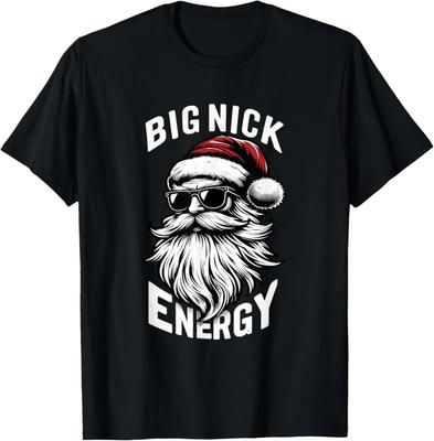 Big Nick Energy Funny Santa Christmas T-Shirt