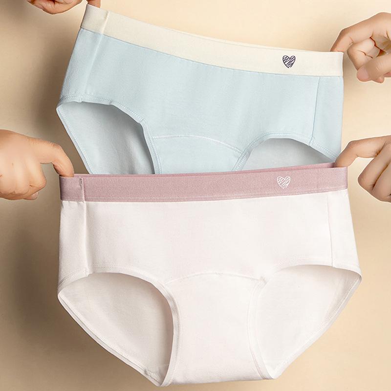 Baby Cotton Women's Underwear Women's Pure Cotton Antibacterial Crotch Extended Inner Crotch Mid Waist Breathable Panties