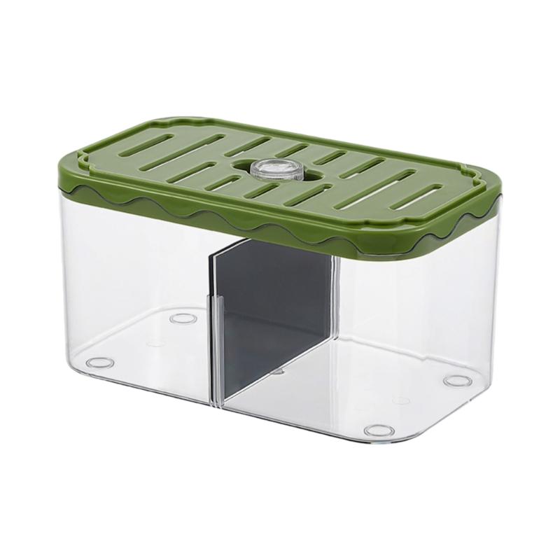 Tabletop Fish Tank Aquarium Breeding Box with Removable Divider Box for Shrimp Baby Fishes Guppy Accessories