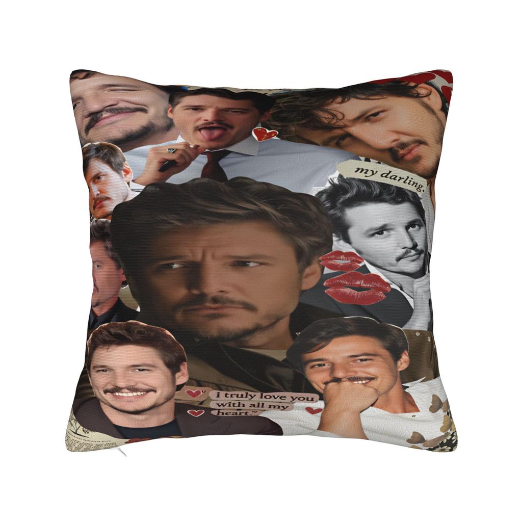 Pedro Pascal Pillowcases  Novelty Pillow Case For Sofa Car Home Decor Square Pillow Cover