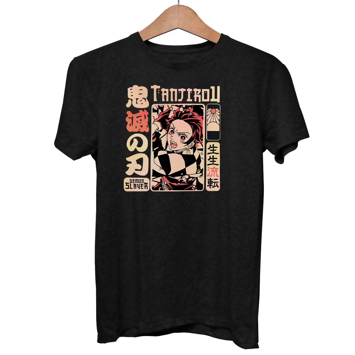 

Demon Slayer Tanjiro Vintage Adult Unisex Tee Short Sleeves T Shirts XXXL чорний