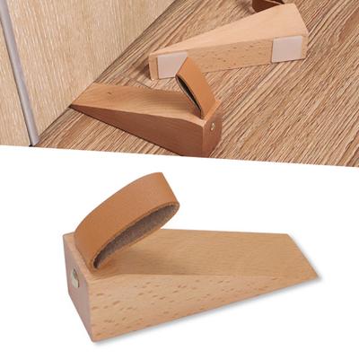 Wooden Heighten Door Stopper Home Baby Fingers Protector Jammer Block Blocker
