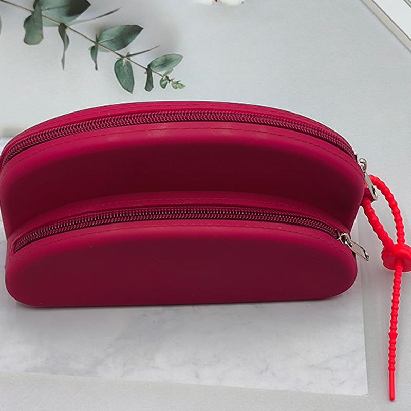 New Double-layer Storage Bag, Multi-functional Double-layer Cosmetic Bag, Travel Glasses Bag, Stationery Case, Perfume Bag.
