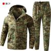 Mens Heavy Duty Workwear Set Breathable Hooded Camouflage Coverall Outdoor Utility Uniform