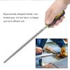 10in Round Mill Steel File Rasp with Handle Sharpening Shaping Tool for Metal Leather