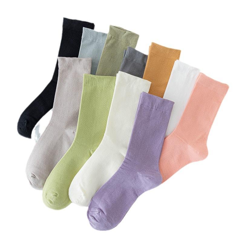 Kompressionssocken Mittellange Socken Trend Knochenlose Socken Weiße Strümpfe Stapelsocken Schwarze Strümpfe Einfach