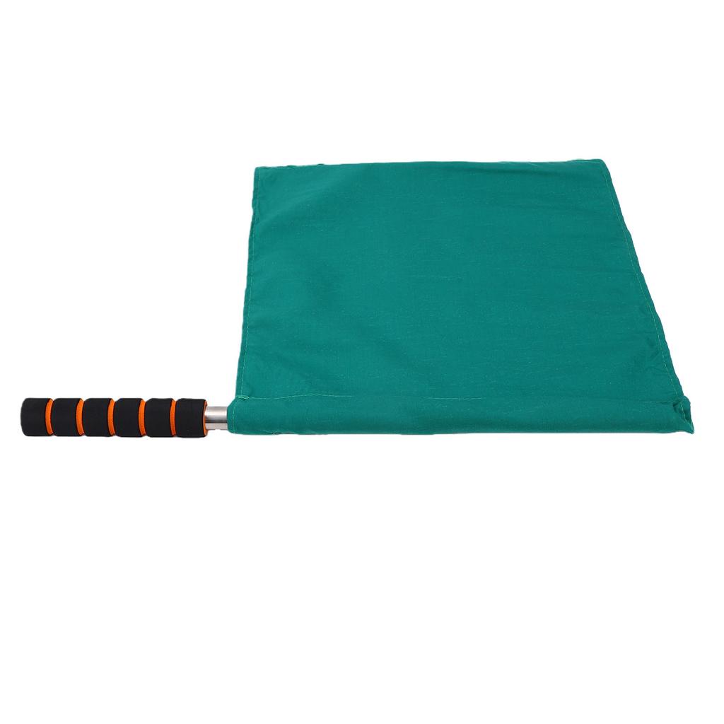 Sports Referee Flag Stainless Steel High Visibility Handheld Racing Signal Flag with Sponge Handle for Soccer