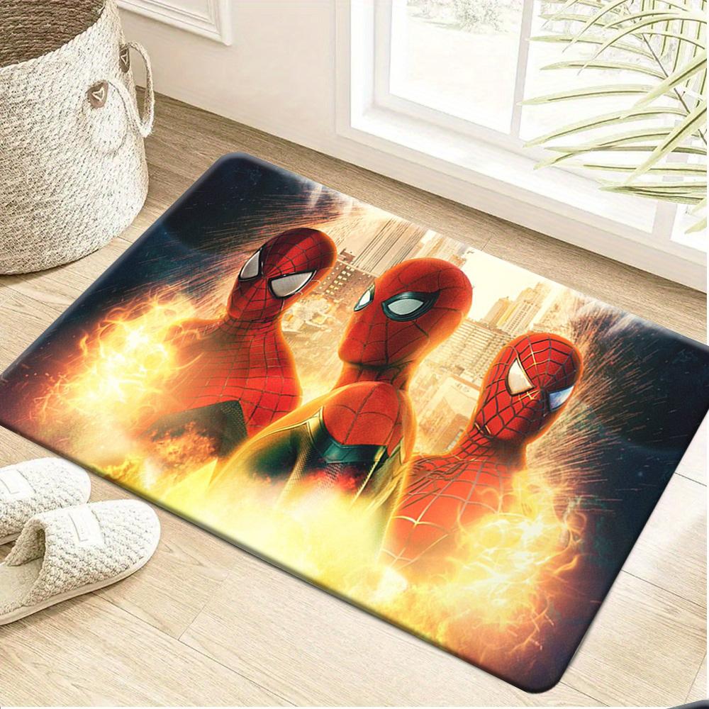 Marvel 1pc Cartoon Print Doormat, Iron for Man Red and Golden Armor Shattered Light Effect Background, Easy to Clean, Suitable