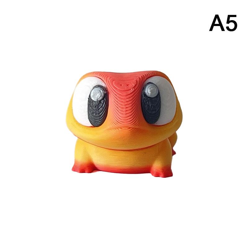 3D Printed Multi-Jointed Frog Cartoon Cemetery Frog Poseable Big-Eyed Frog Decor Statue Desktop Decoration Ornament Mini Gift