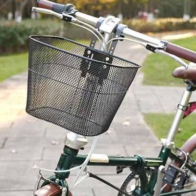 Detachable Front Bike Basket with Hooks,Mountain Accessory,Bicycle Wire Adjustable