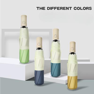 Creative New Automatic Three-fold Side Umbrella Small Fresh Korean Folding Self-opening Closing Umbrella