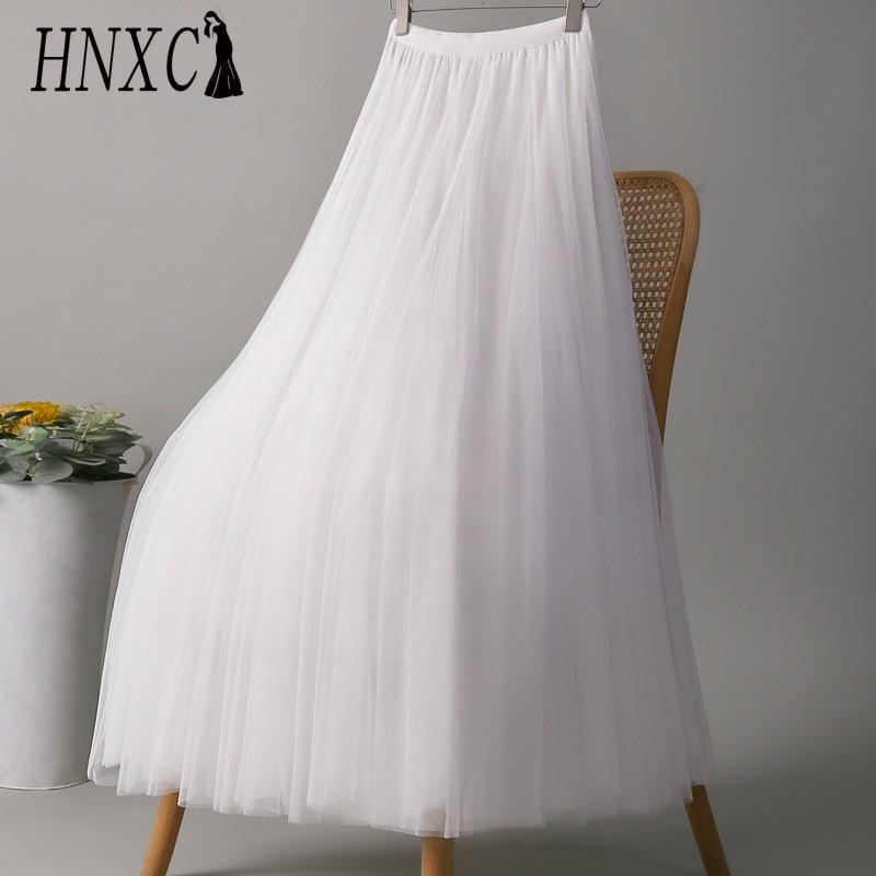 

HNXC 28 кольорів Жіноча модна повсякденна літня весняна спідниця XL білий