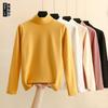 Women's Spliced Mock Neck Fleece Lined Thermal Top Slim Fit Long Sleeve Dralon Base Layer Shirt