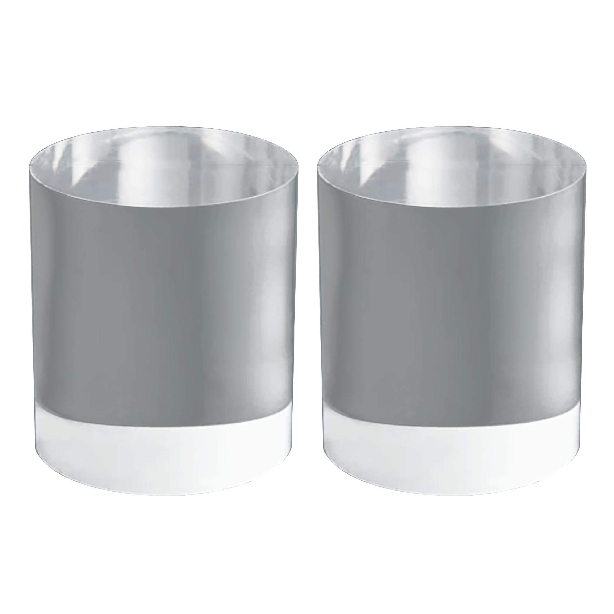 

HAMILO Acrylic Clear Cylinders, Set of 2, 6cm Diameter, Display Cubes, Stands, Clear, for Photography (6x6cm)