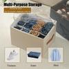 Foldable Closet Shoe Storage Box Home Clothes Towels Space-Saving Bin Clear Cover Containers