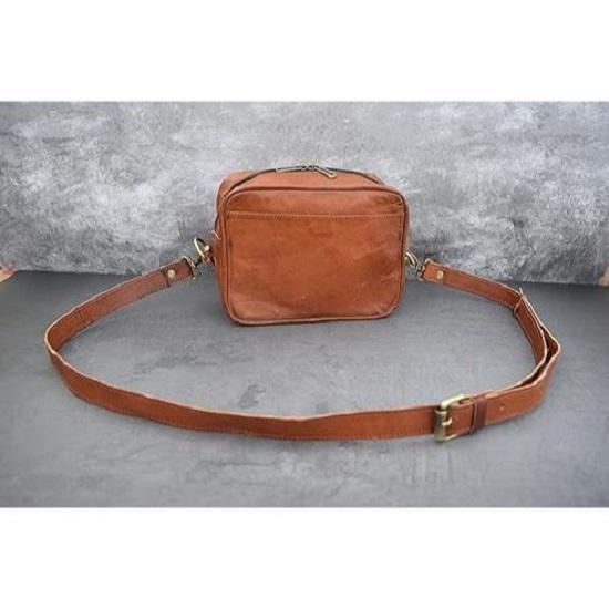 8palcová ručně vyrobená taška crossbody z pravé kůže Muži Ženy Unisex Dospívající Peněženka Peněženka Taška Kabelka Tašky Messenger Sling