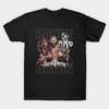 Men Black Print T-shirt Randy Orton Strike First No-Cut Transfer Paper Print Cotton Tshirt