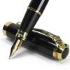 STONEGO 0,38 mm Ultrafeine Feder Füllfederhalter, Schwarz Metallic Kalligraphie Geschenkstift mit Tintenkonverter, Executive Stift