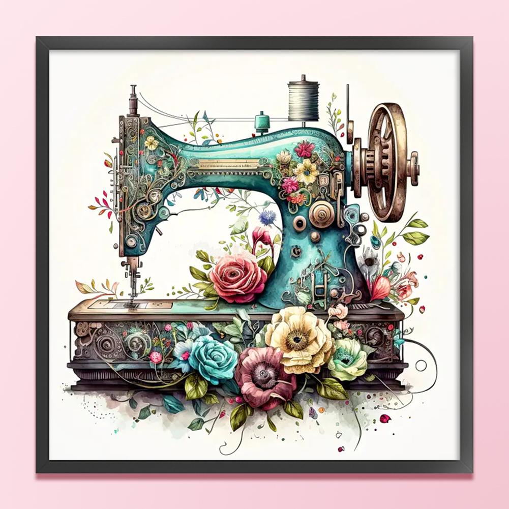 Full Embroidery Cotton Thread 14CT Printed Floral Sewing Machine Cross Stitch