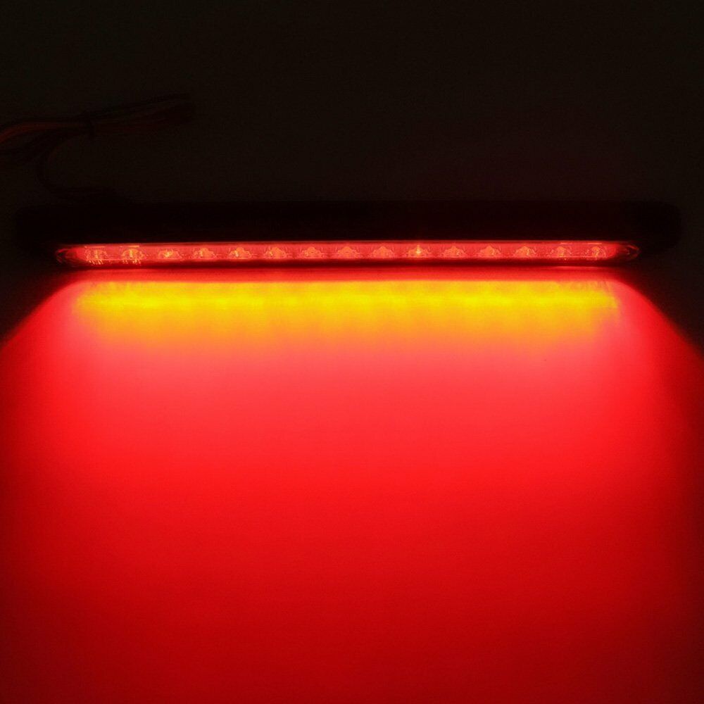 Car LED Third 3RD Brake Lights Bar Ultra-Thin Rear Parking Signal Lamp Truck High Mount Stop Warning Light Universal 24V 12V RedBack Up Lights 1