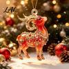 Cute Sheep Acrylic Pendant 2D Hanging Ornament Decorative Pendant Animal Ornament New Year Decoration for Christmas Tree Mantel Car Interior Home