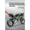 1/9 Kawasaki H2R Legierung Rennmotorrad Modell Diecasts Metallbahn Sportmotorrad Modell Ton und Licht mit Spray Kinderspielzeug Geschenke