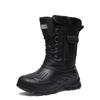 Rain Boots Camouflage Snow Men Boots Rain Shoe Outdoor Waterproof with Fur Plush Warm Male Casual Mid-Calf Work Motorcycle Boots