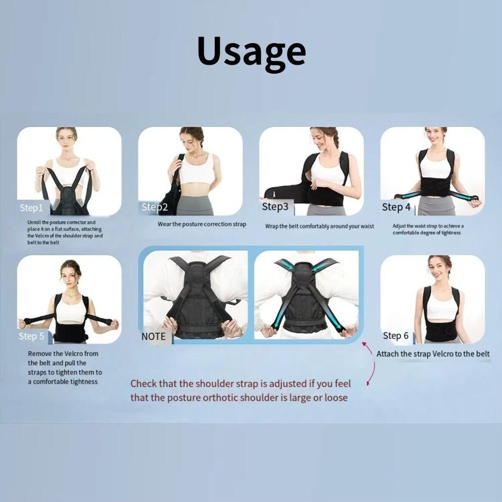 Black Posture Corrector Comfortable Spinal Brace New Back Brace Posture Corrector  Men and Women