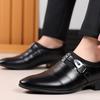 Frühlings- und Herbstmode Neues Großes Spitzes Bürokleid Herrenschuhe Party Treffen Höhensteigernde Herren Lederschuhe