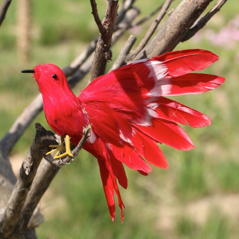 Artificial Feathered Birds for Home Yard and Lawn Decoration Bird Figurine Perfect for Theme Parties and Event
