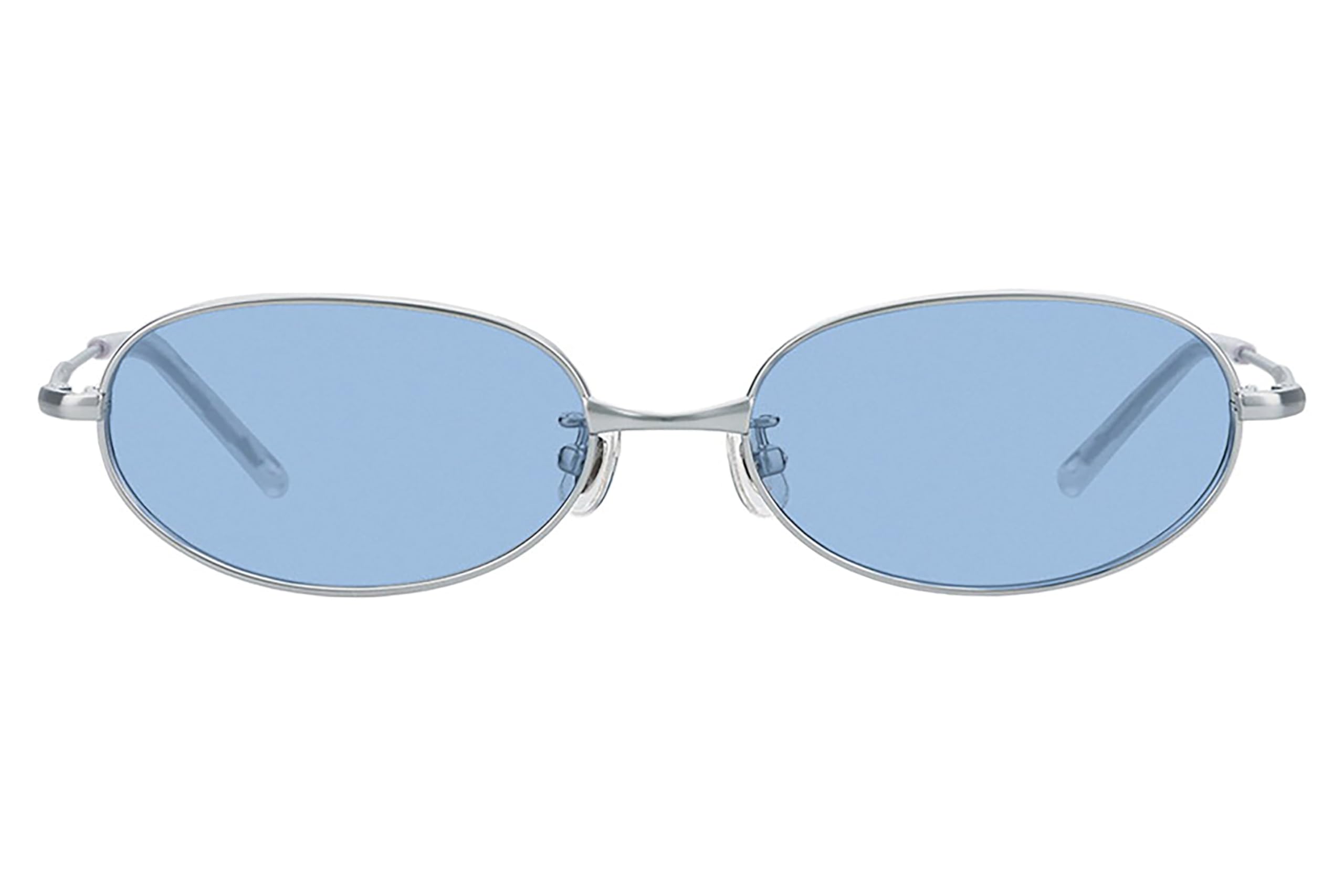 

[Zoff] SUNCUTGlassesUV100% CUT TREND SUNGLASSES Oval Sunglasses (Silver (Matte) - ZY262G0215F2) Metal Frame, Colored Lenses, Stylish, UV Protection,