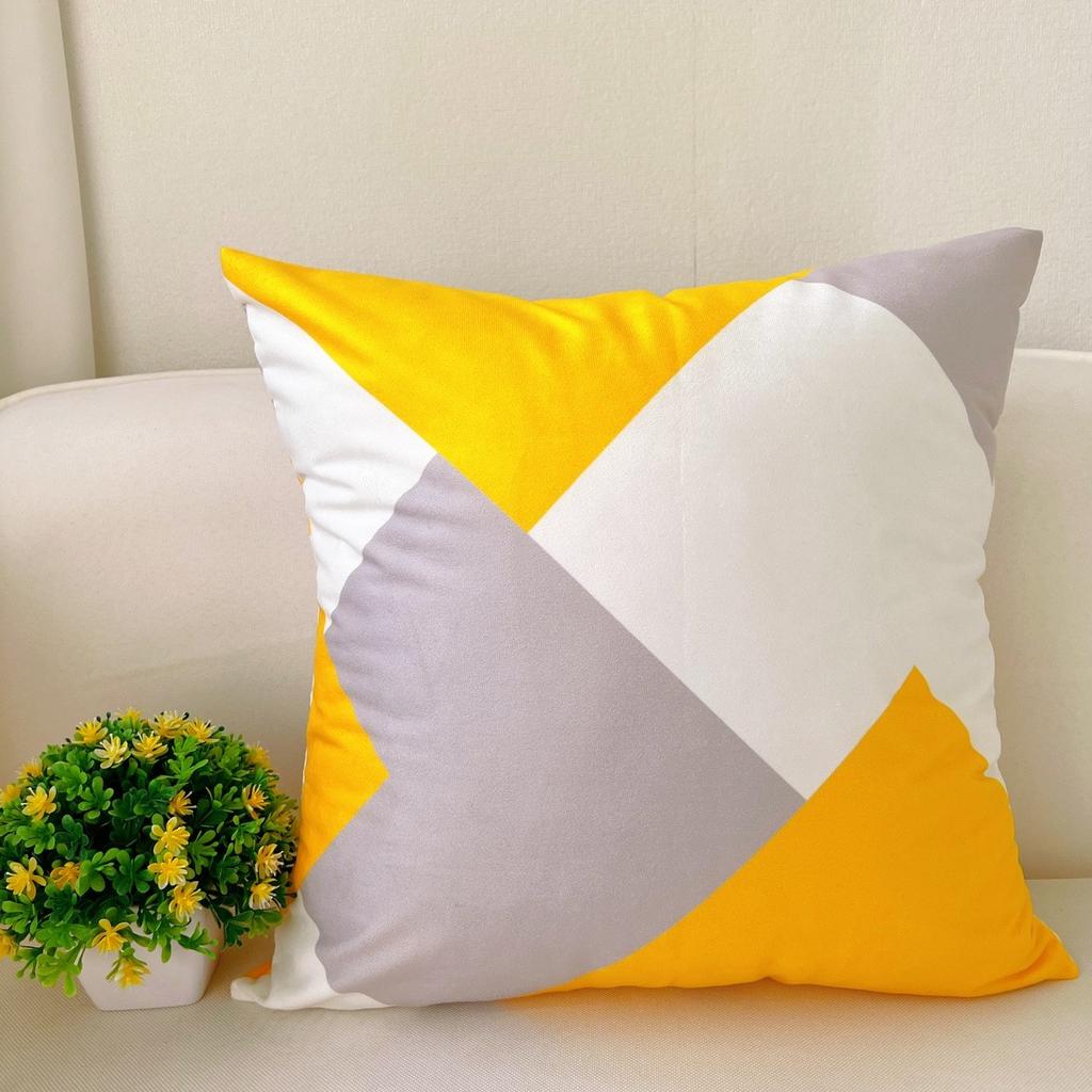 Nordic Yellow Small Fresh Bay Window Pillowcase Fashionable and Versatile Home Living Room Bedroom Sofa Backrest