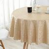European Style Fabric Wedding Pad Round Household Printed Waterproof Desk Cloth Solid Color Hanging Non Washable Tablecloth