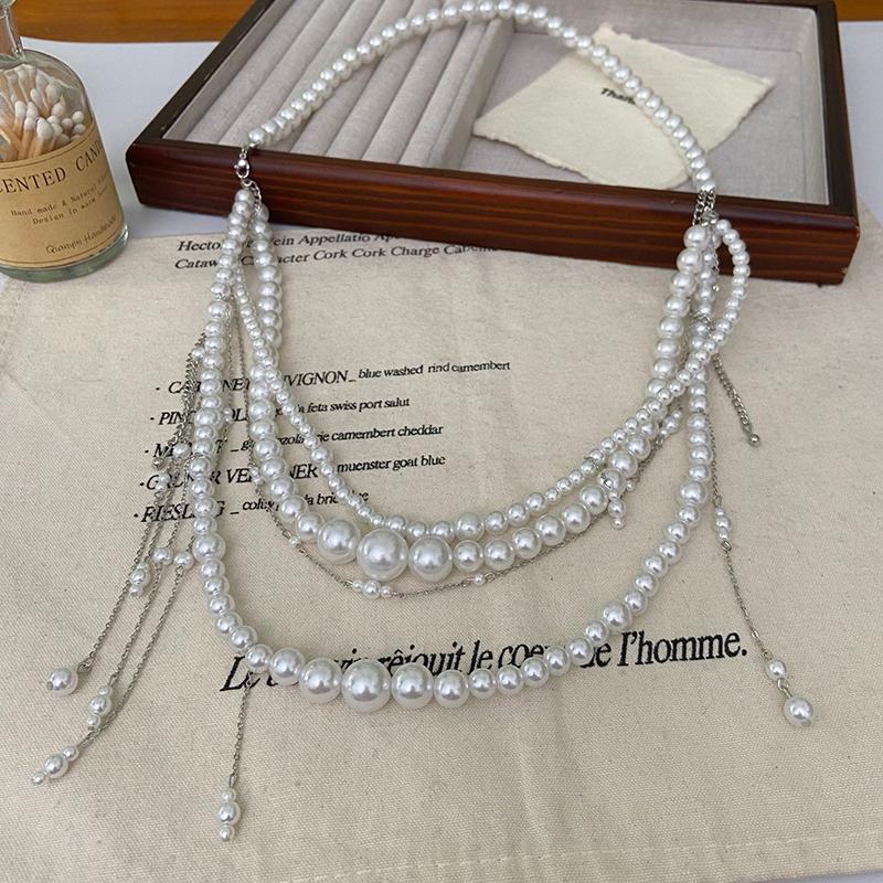 Multilayer Pearl Waist Chains For Women Imitation Pearl Tassel Belt  Elegant Body Jewelry Clothing Accessories Gifts