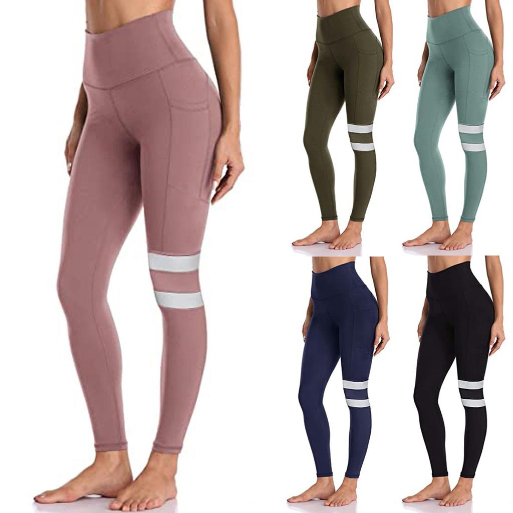 Buy Womens Stretch Yoga Leggings Pockets Running Gym Sports Full Length