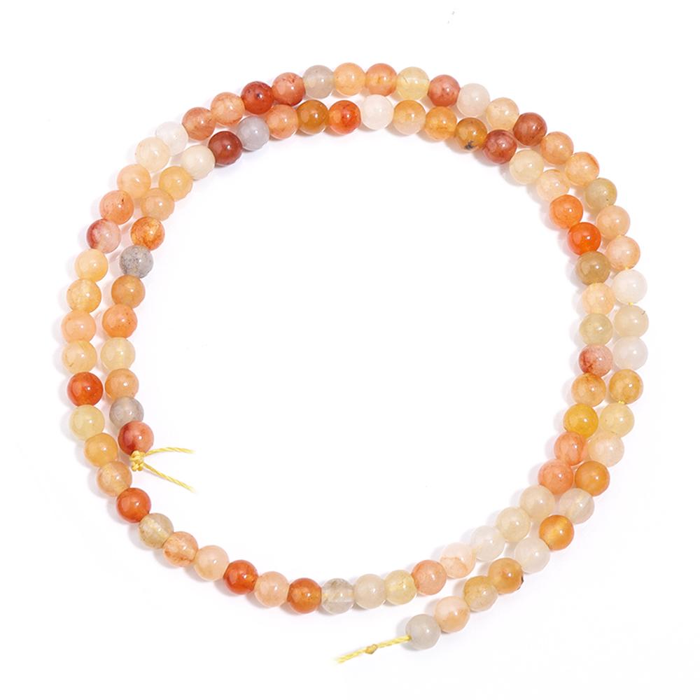 Natural Jades Stone Beads 4 6 8 10 12mm Lighter Imperial Jade Orange Round Loose Beads For DIY Jewelry Making Bracelets Necklace