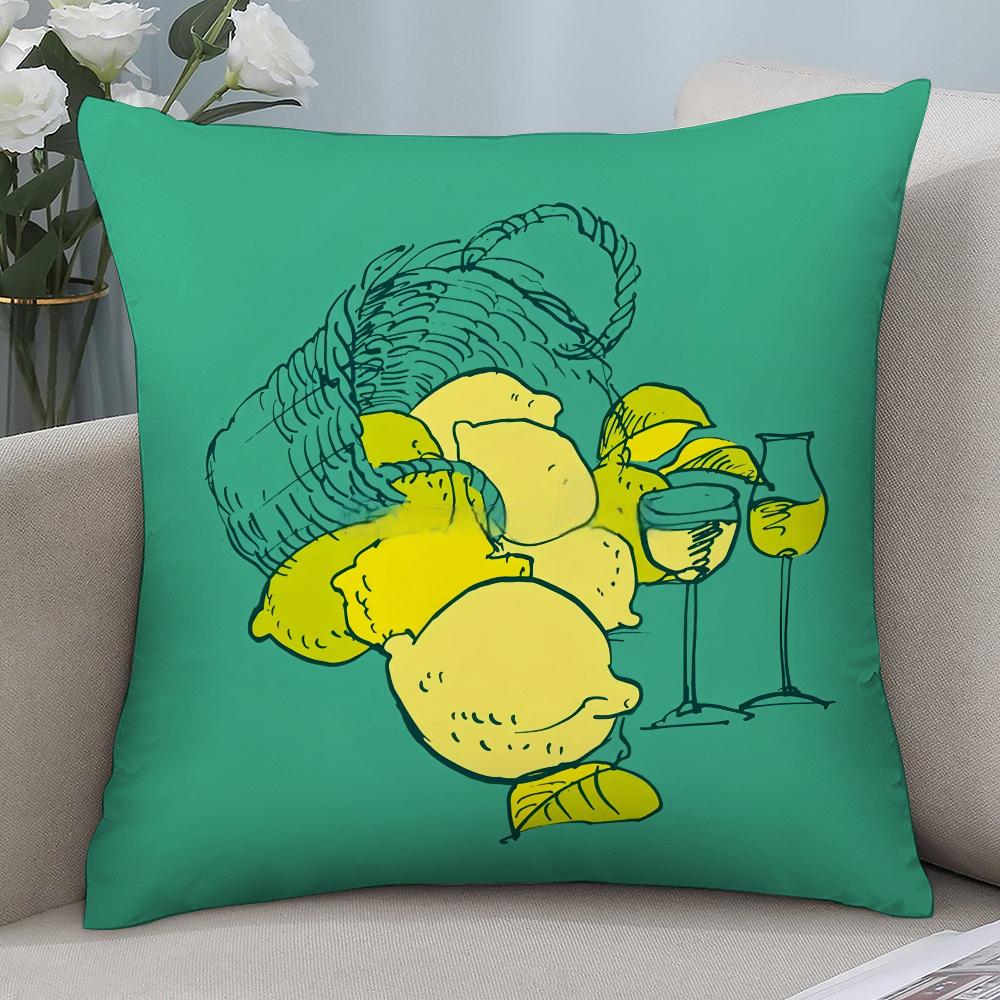 Limoncello Cocktail Pillow Case 3D Print Polyester Fiber 40*40 cm Home Sofa Throw Pillow Cover Decoration Festival Gift