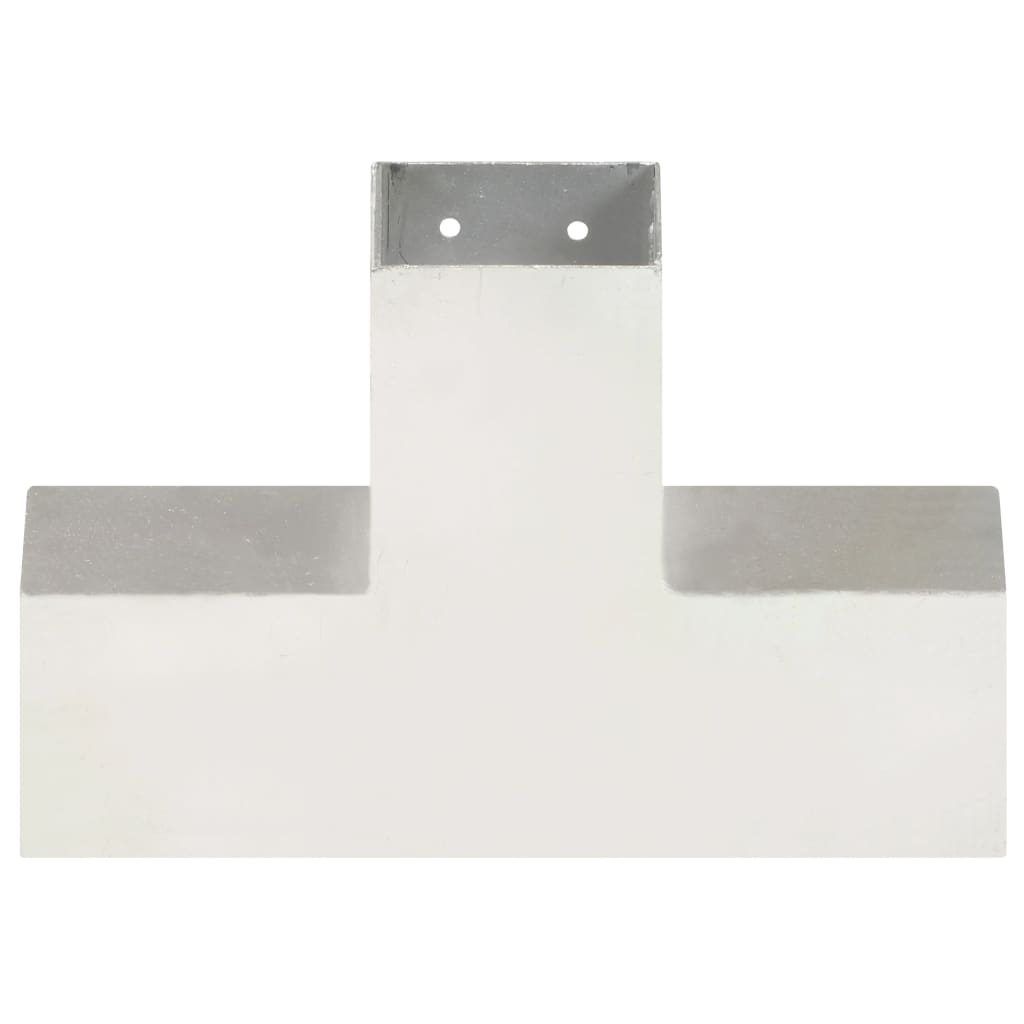 X Shape Post Connector Galvanized Metal 81 x 81 mm