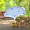 1pc Ceramic Kiln Turned Fruit Dish Chinese Style Ginkgo Leaf Dessert Plate Teapot Holder Household Dry Foam Pad Bread Plate