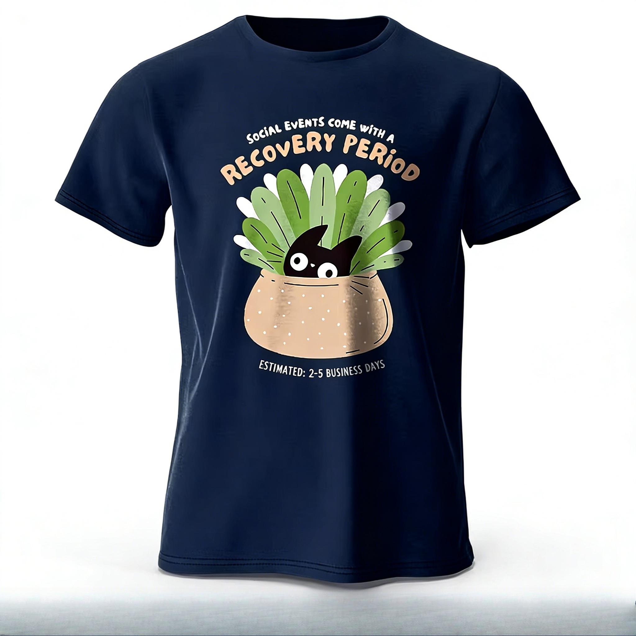 

Social Events Recovery Cute Printed Mens TShirt 100 Cotton Relatable Graphic Tees for Women Tops Tees Casual Streetwear 4XL