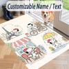 Custom Text Snoopy Peanuts Pattern Floor Rug Soft Indoor Carpet Mat Living Room Bedroom