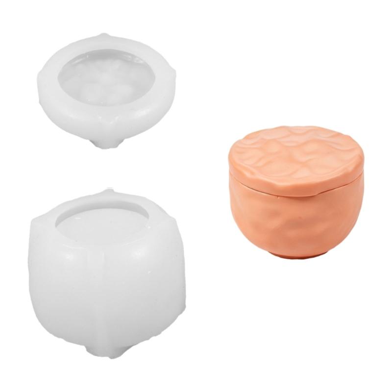 Silicone Container Casting Molds Two-Part for Creating a Matching Lid and Body with Waxes, Plasters, or Resins Crafts