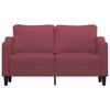 Vidaxl Sofa 2-Osobowa, Winna Czerwień, 140 Cm, Tapicerowana Tkaniną