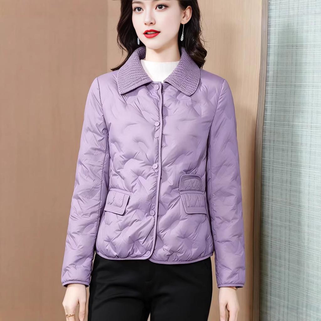 Winter popular women's clothing light and warm short down cotton clothes loose and versatile casual jacket top