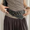 Snap Button Rivet Waist Belt Gothic Dress Jeans Belt Fashion Wide Women's Belt  Streetwear