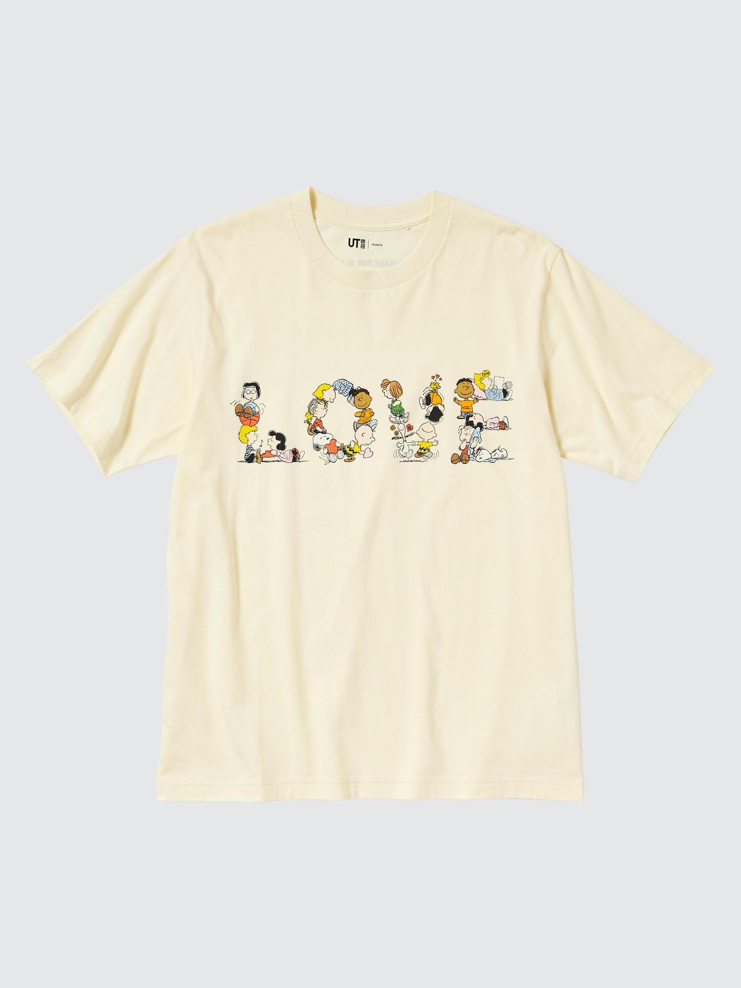 

Футболка Uniqlo Japan Peace For All с коротким рукавом, стандартный крой, peanuts 41 YELLOW/XS